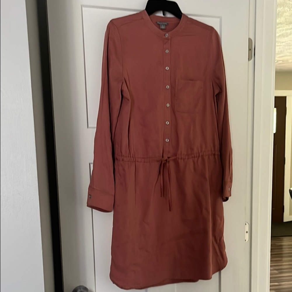 Falls Creek Pink Long Sleeve Mock Neck Dress